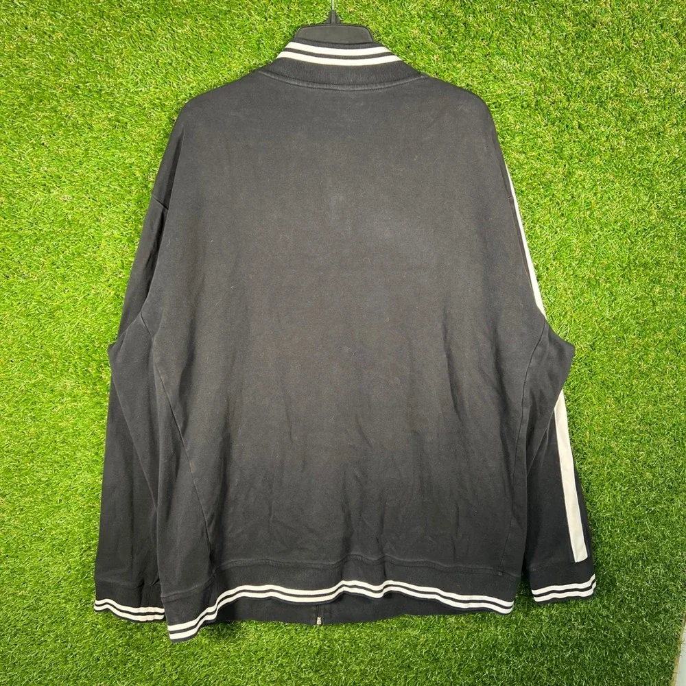 Polo Ralph Lauren Performance Track Jacket Mens 2XLT Black White Full Zip Stripe